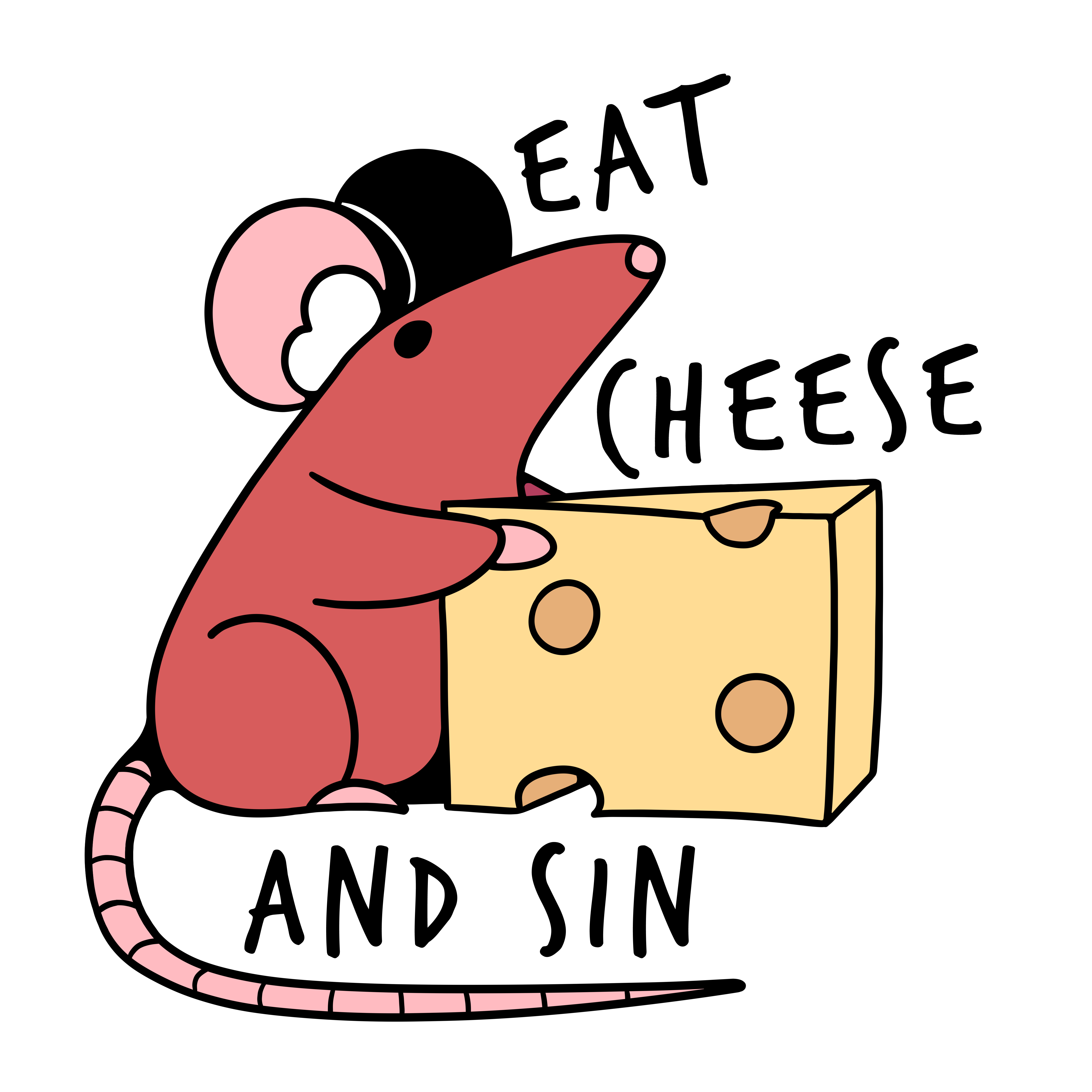 Eat Cheese and Sin Sticker