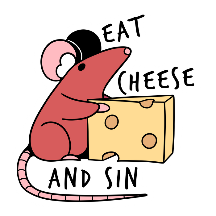 Eat Cheese and Sin Sticker