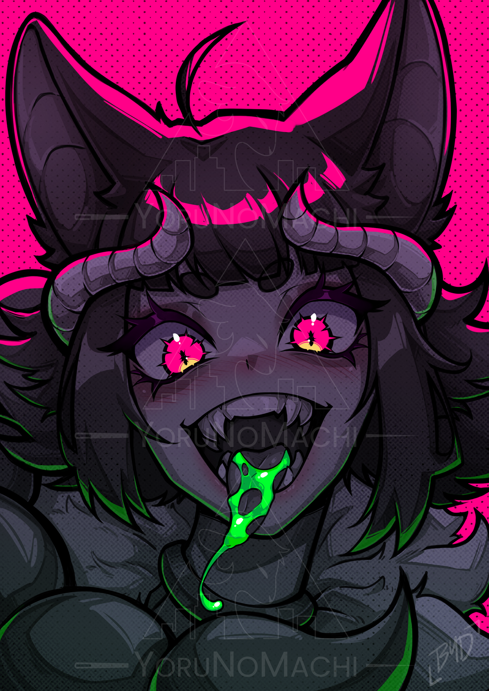 Neon Roxy Print — Yorunomachi