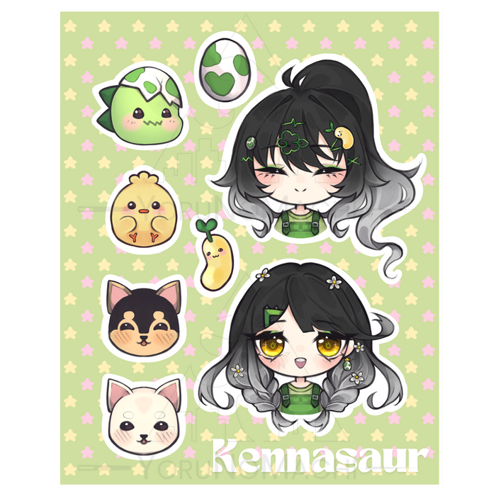 Kennasaur Sticker sheet