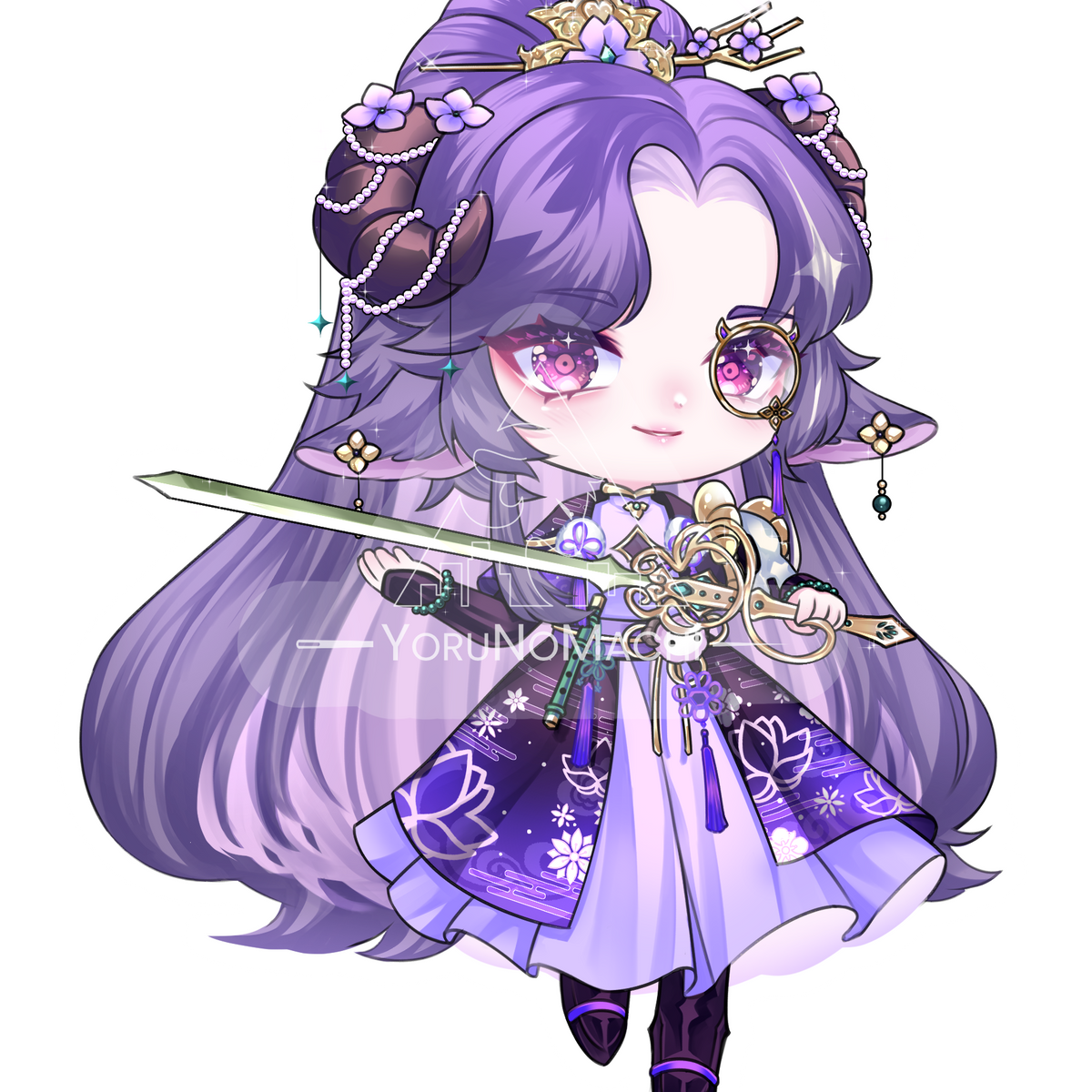 Lucien Chibi Sticker – Yorunomachi