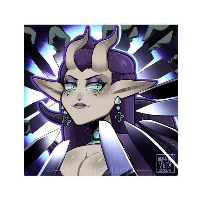 Nahoko Knife Cat Sticker