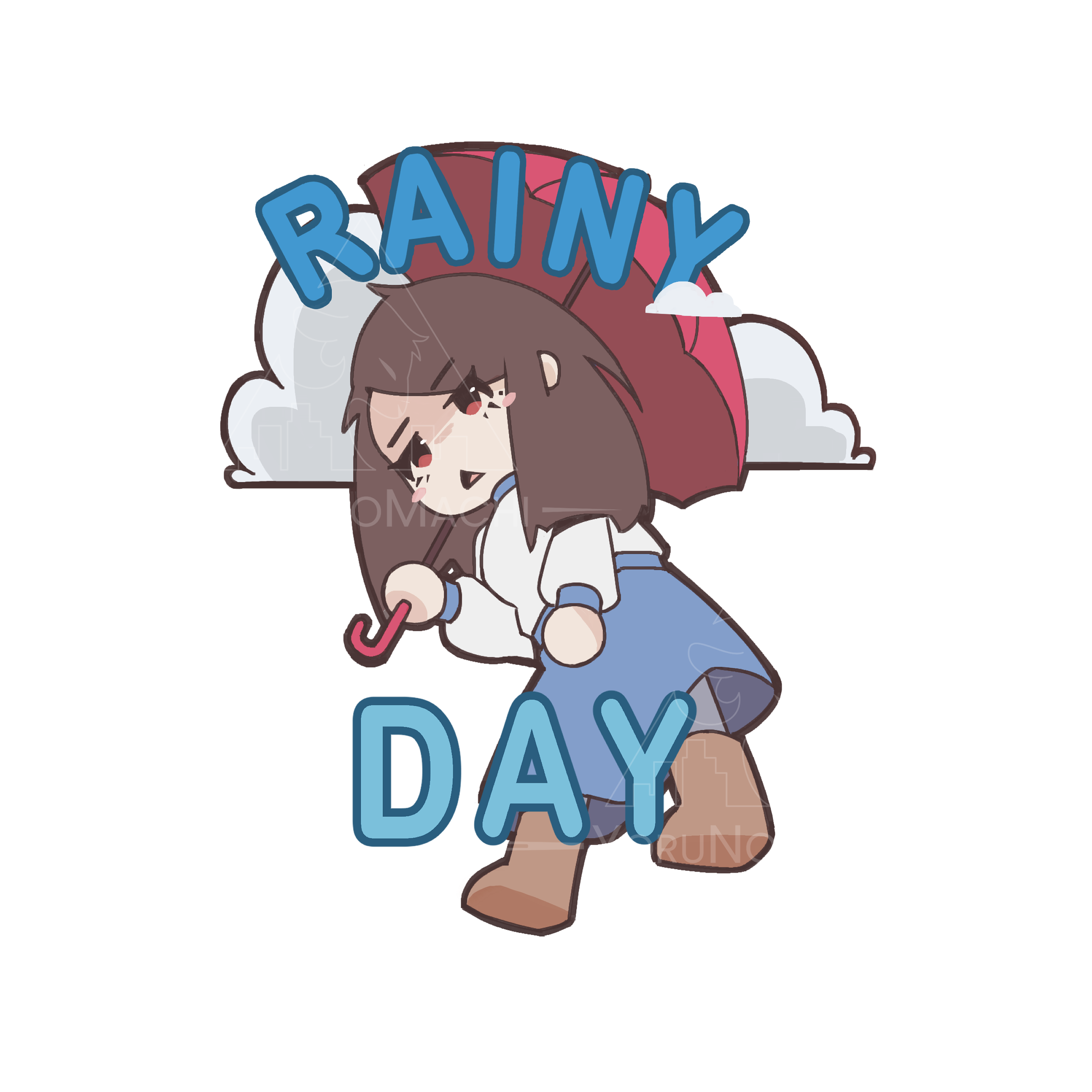 Rainy Day Sticker – Yorunomachi