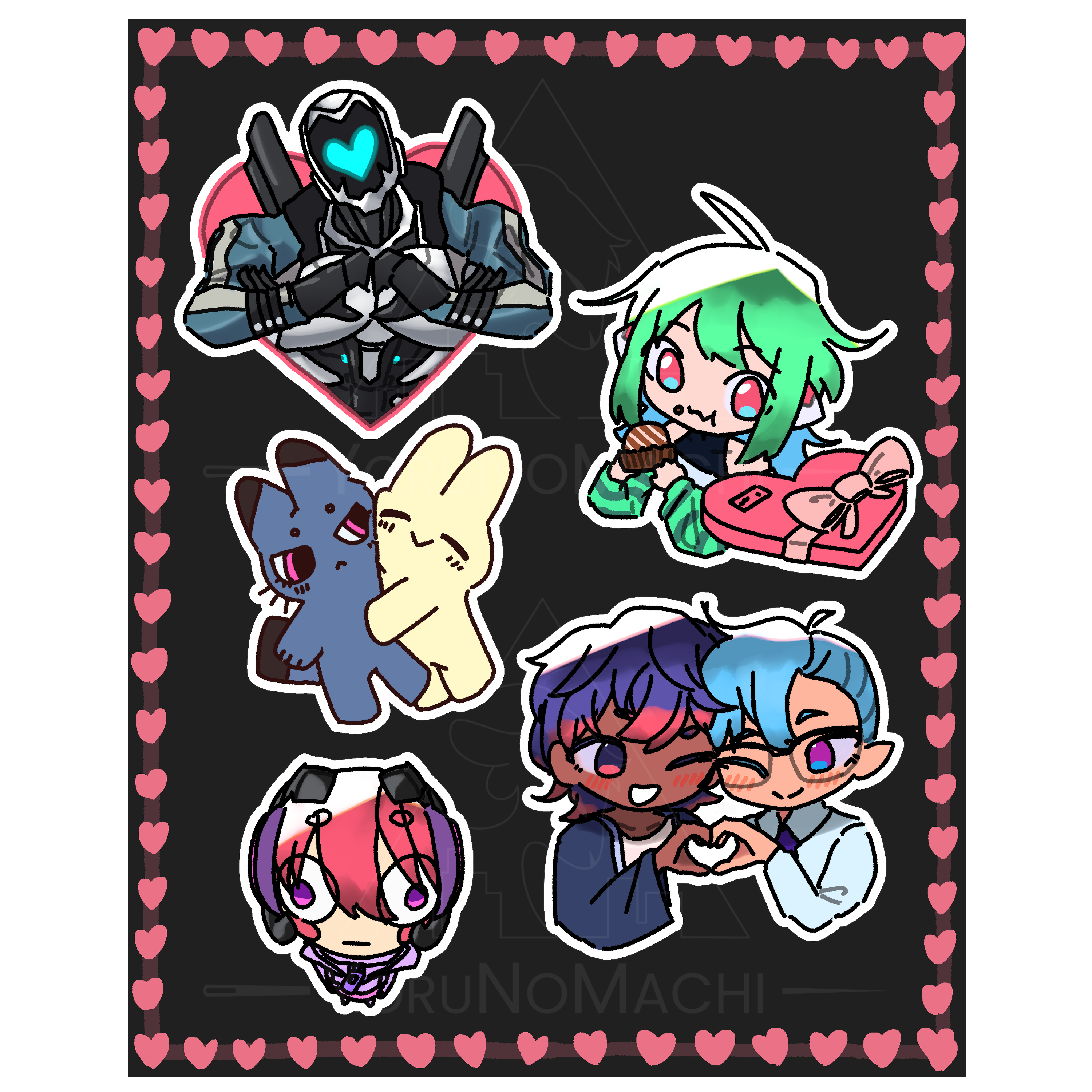 YNM Valentines Stickersheet