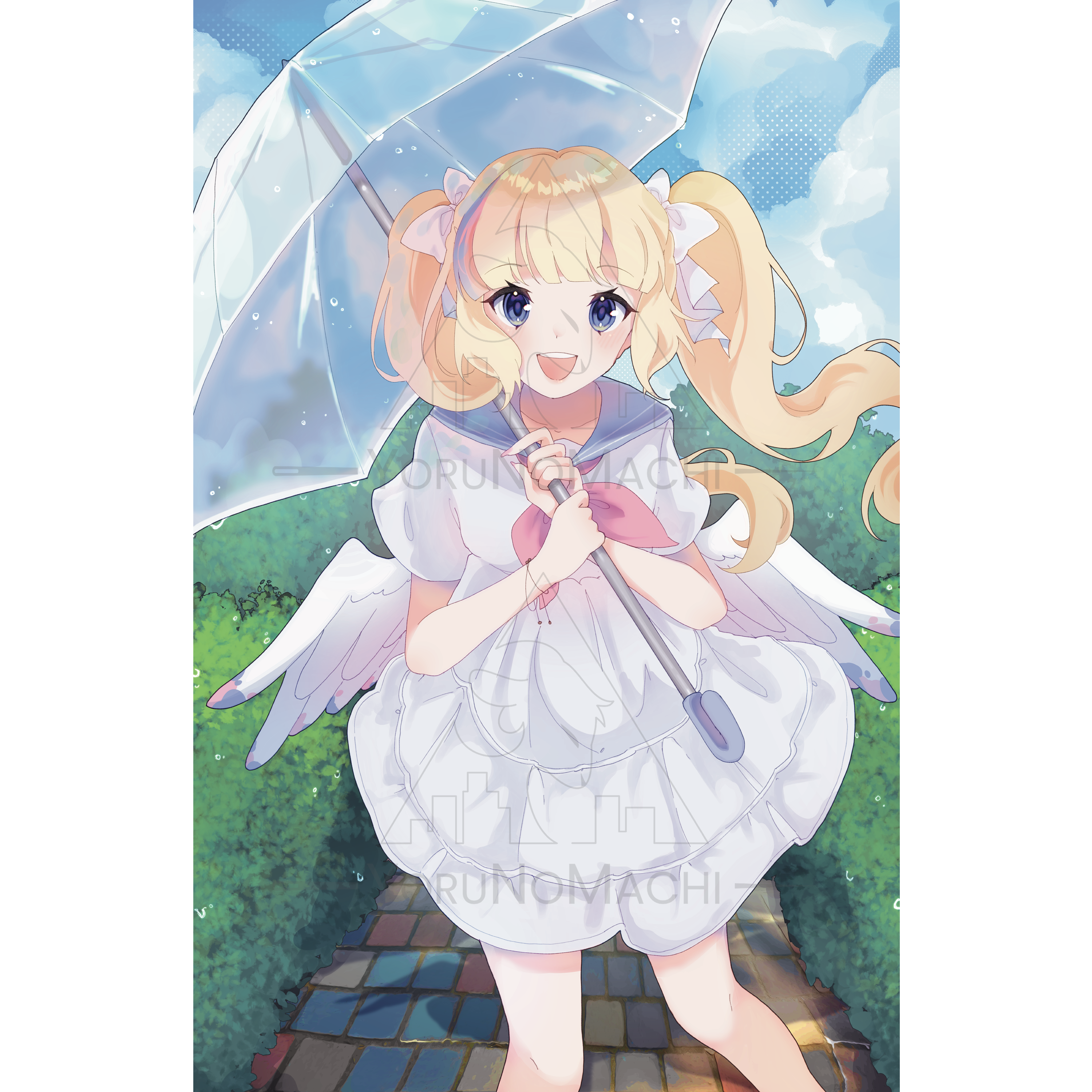 April Showers Angel Print