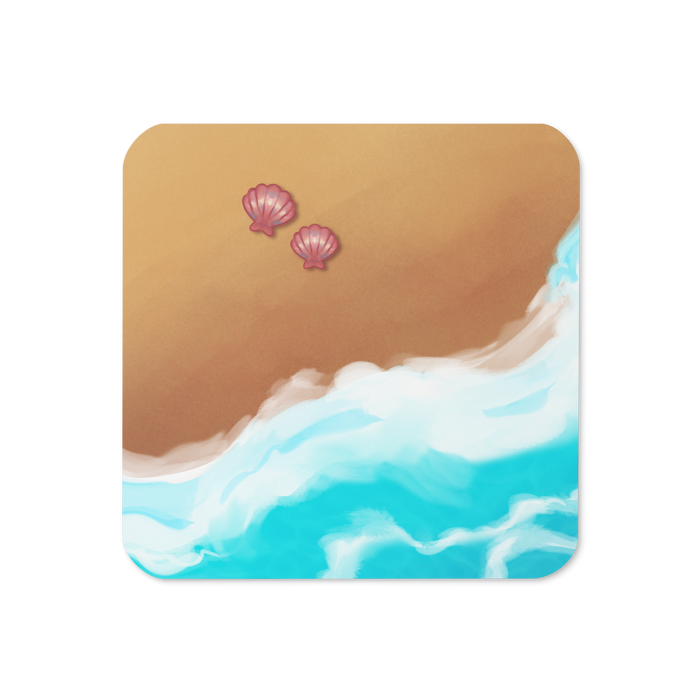 Beach Waves Cork-back Coaster