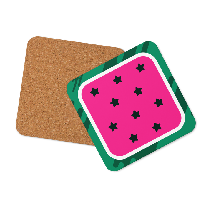 Watermelon Cork-back Coaster