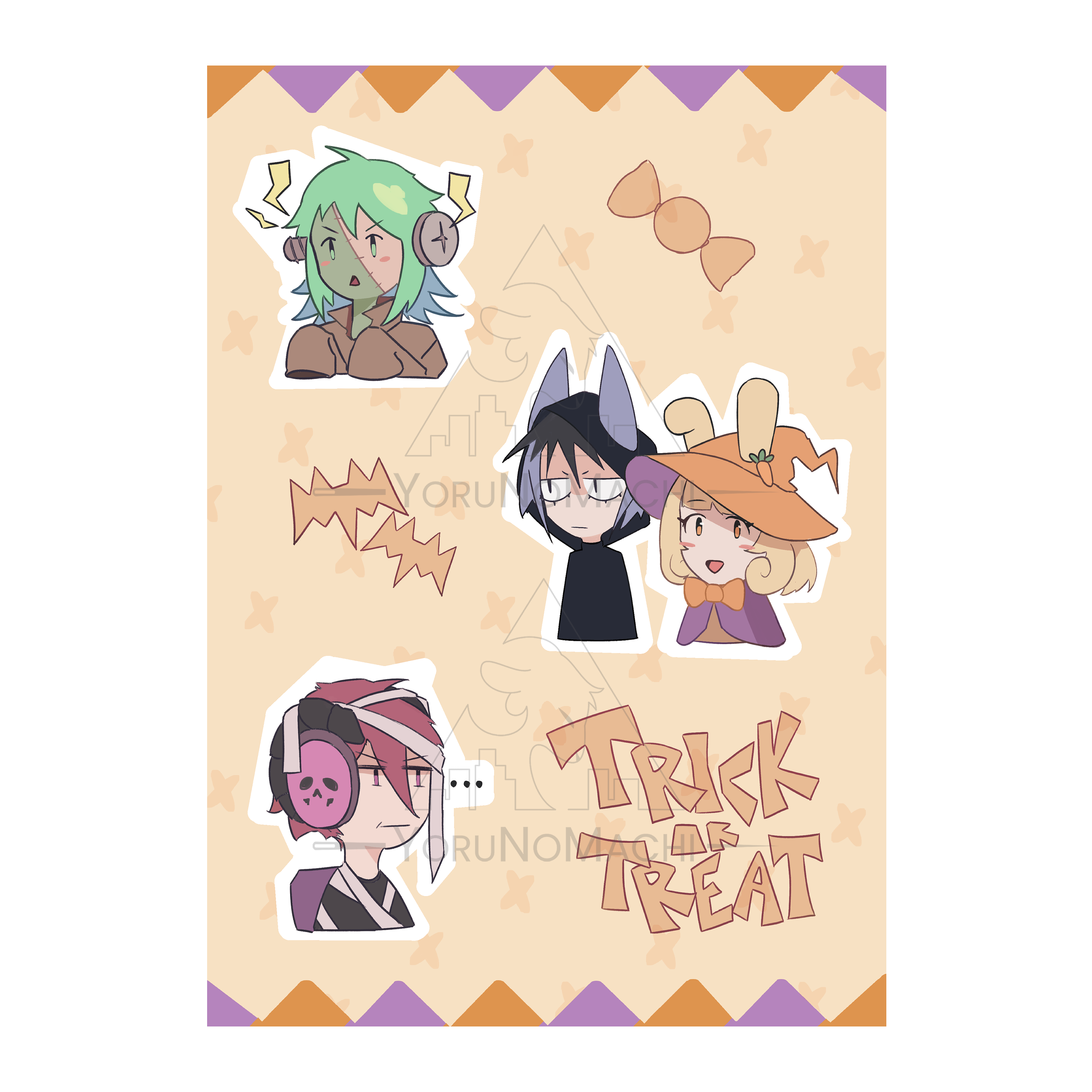 Trick Or Treat Stickersheet