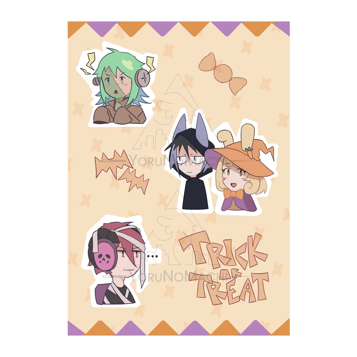 Trick Or Treat Stickersheet