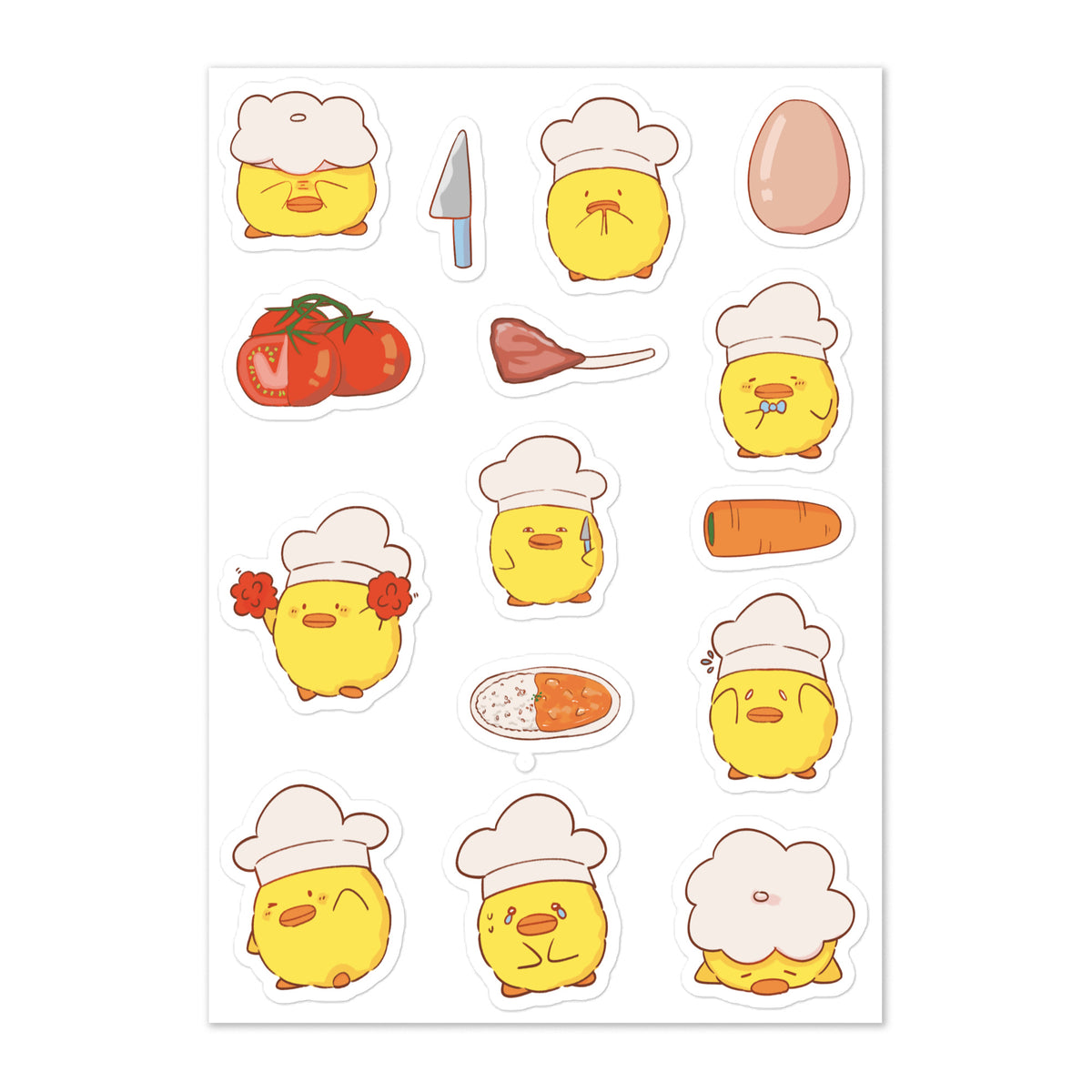 Ducky Chef Stickers