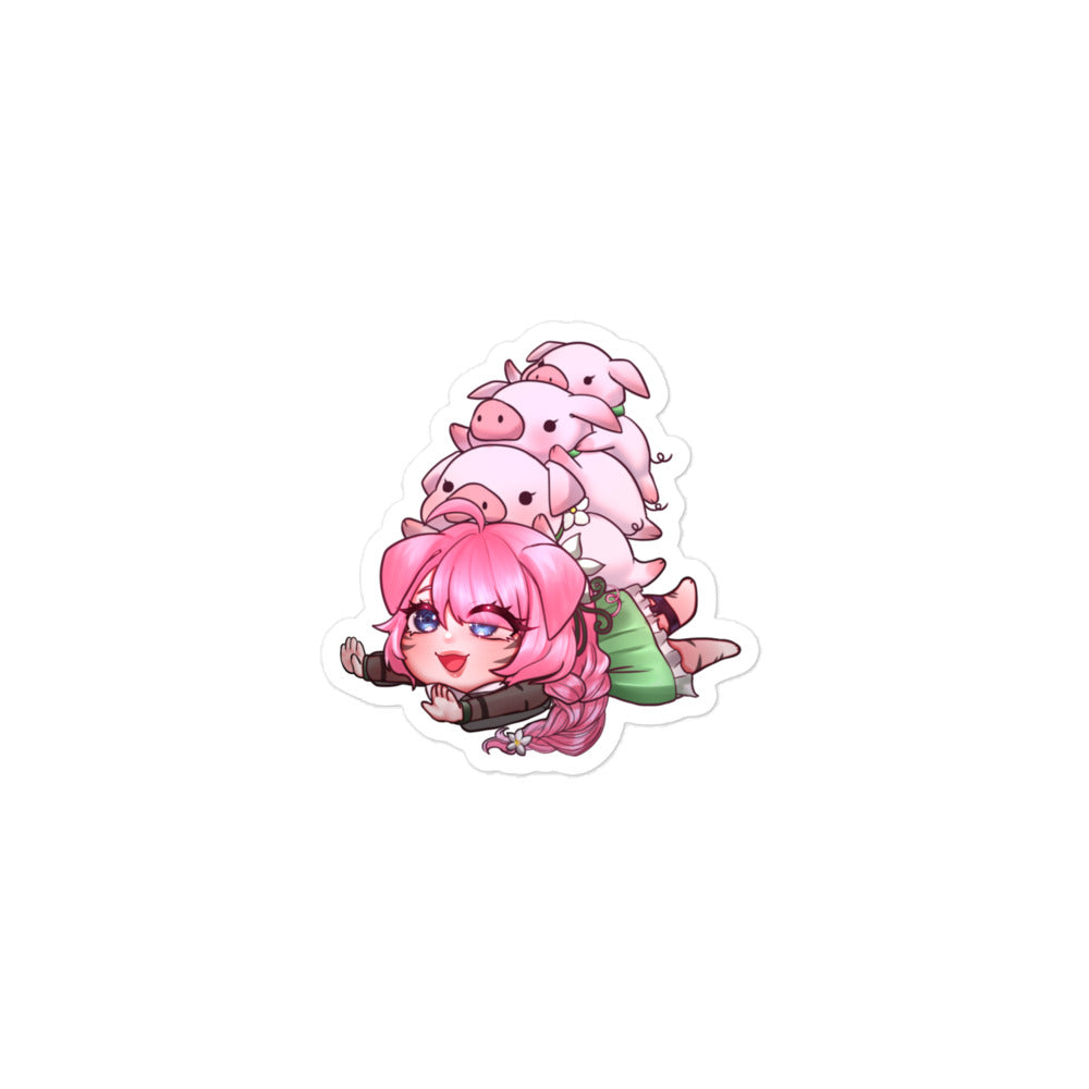 Piggy Pile Sticker