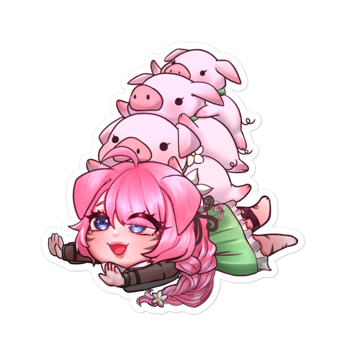 Piggy Pile Sticker