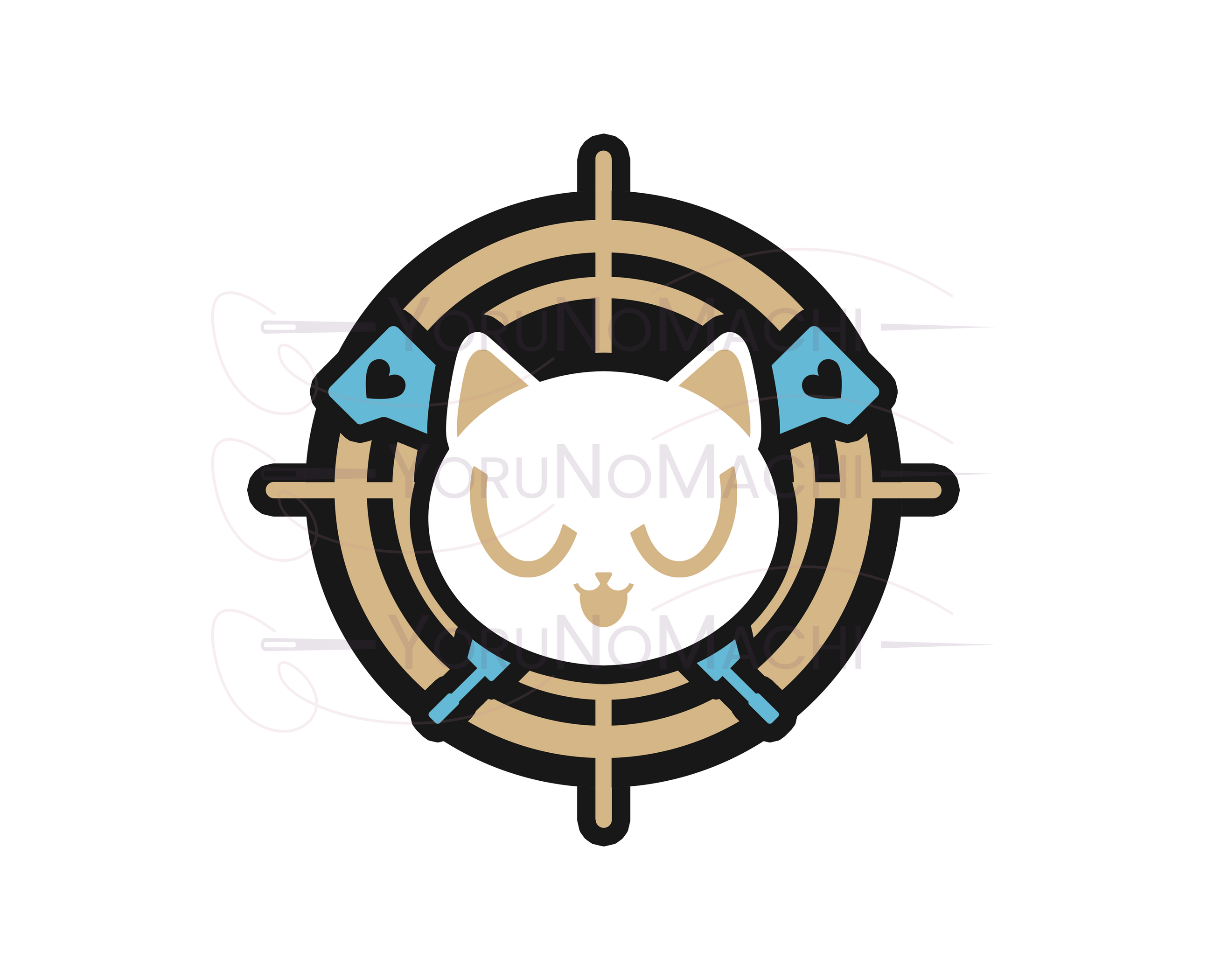 Sticker Kota Kota Emblem Sticker — Yorunomachi