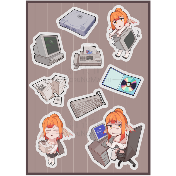 Linac Stickers Lina Sticker Sheet – Yorunomachi