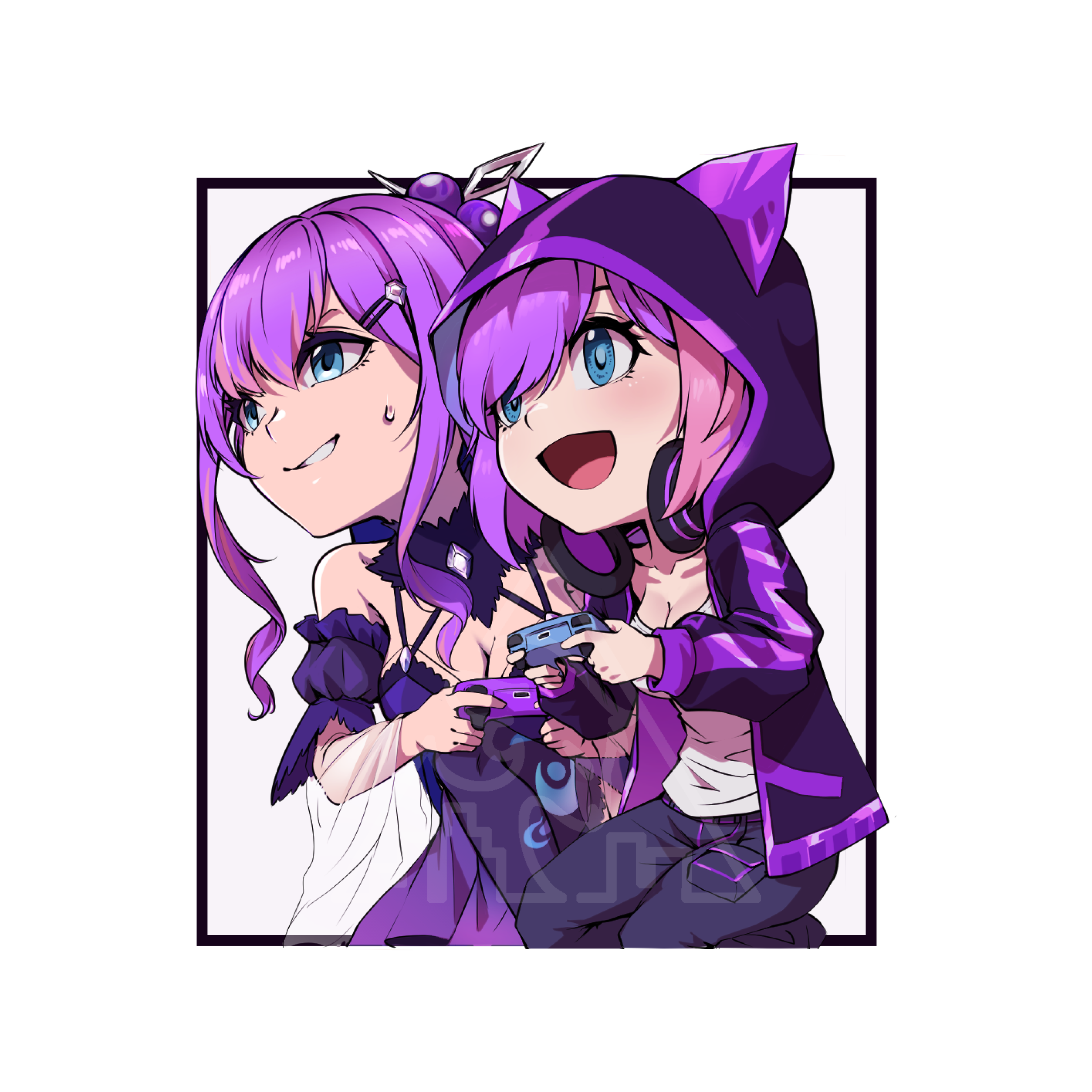 Mia and Oochan Sticker