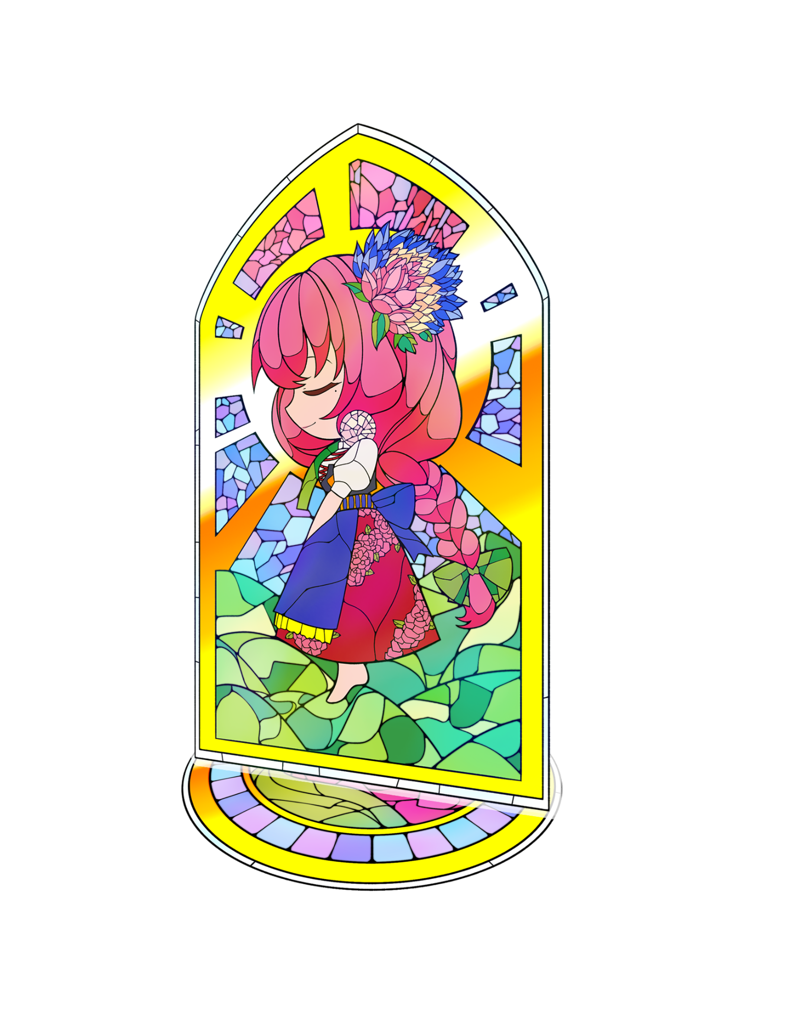 BabyPink Stained Glass Mini Standee