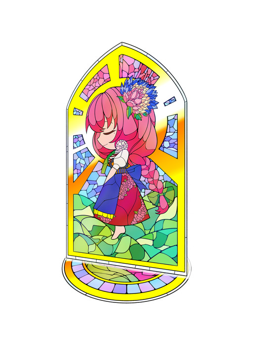 BabyPink Stained Glass Mini Standee