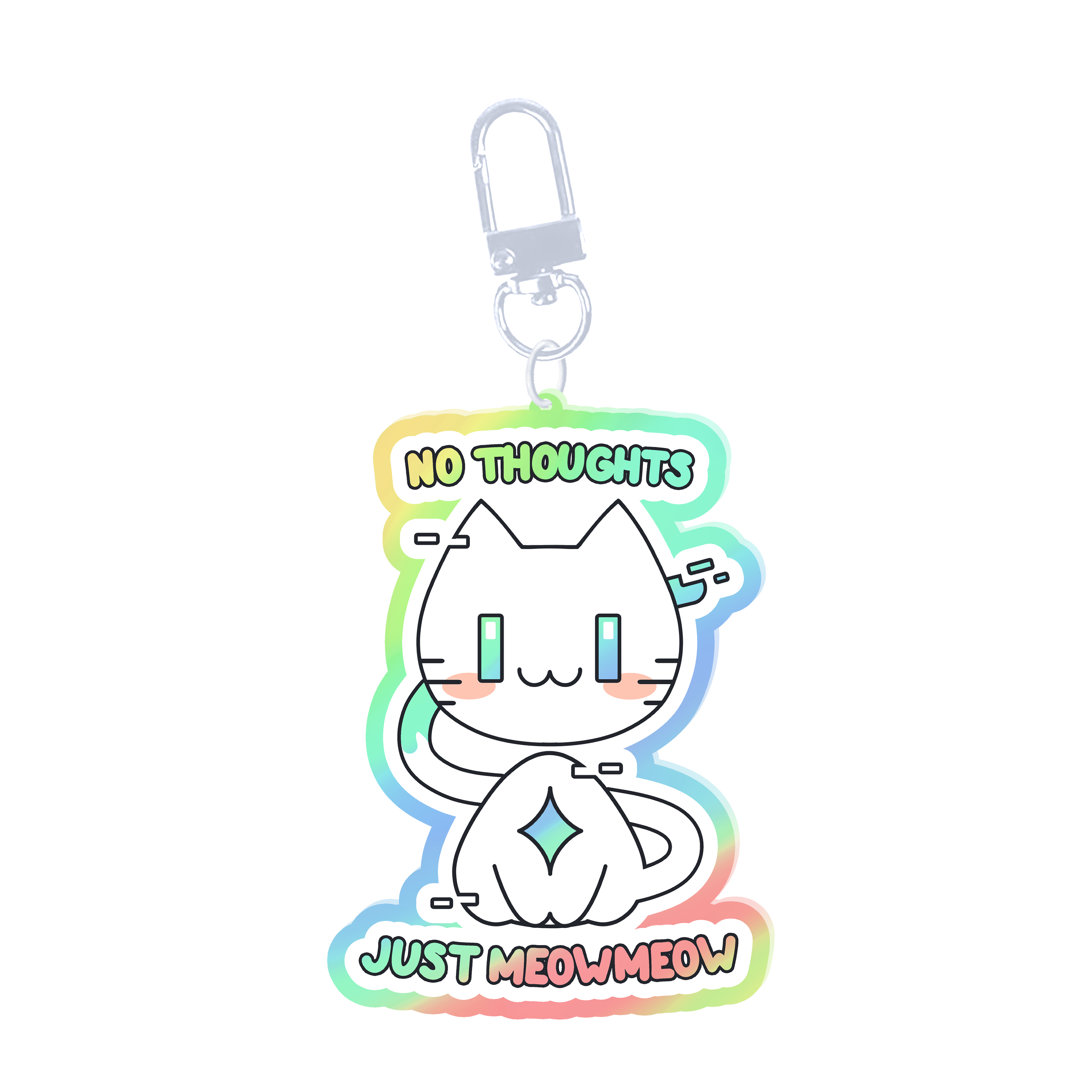 No Thoughts Just Meow Meow Charm