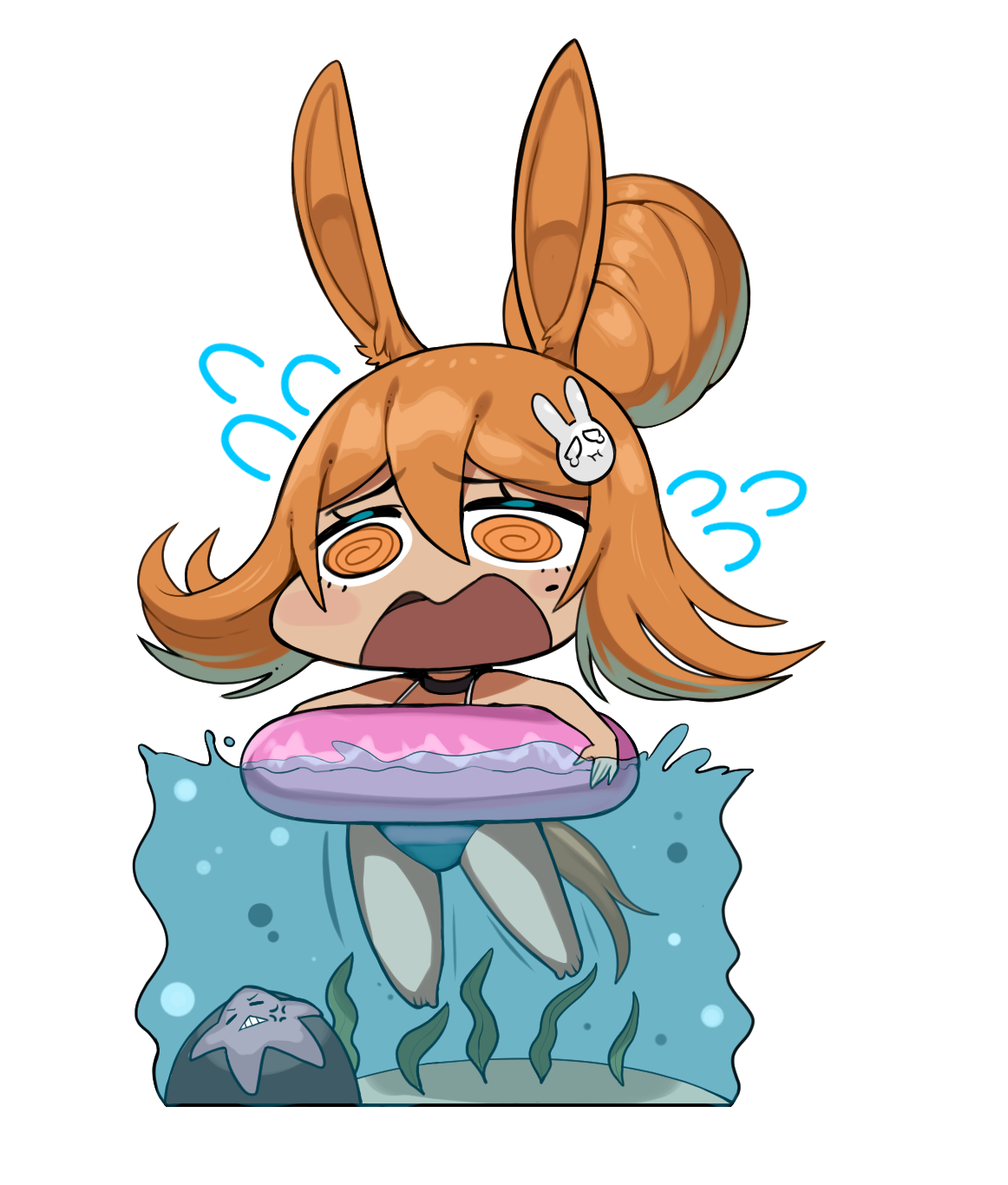 Roz-kun Swim Scare Sticker