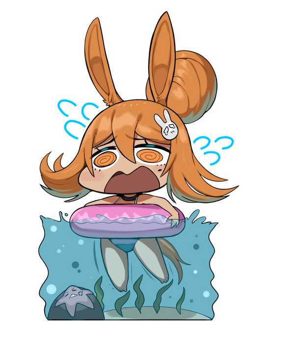 Roz-kun Swim Scare Sticker