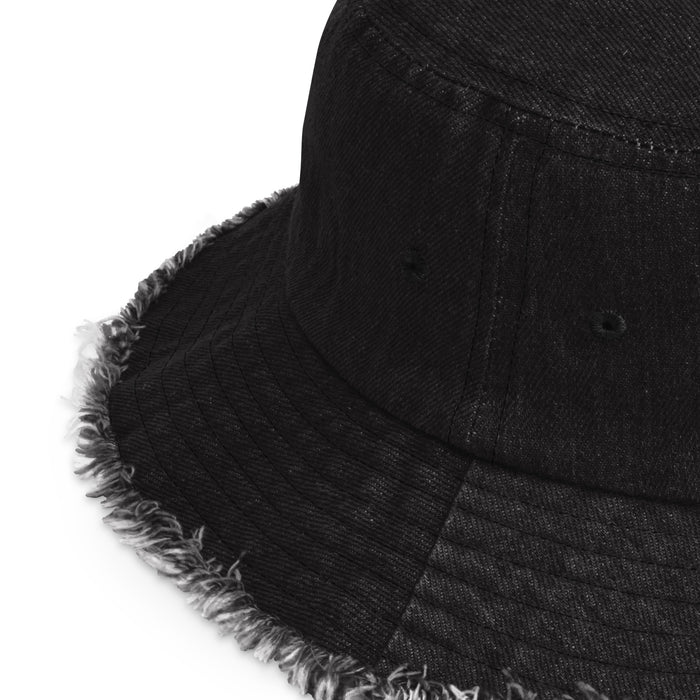Distressed Safety Pin Bucket Hat