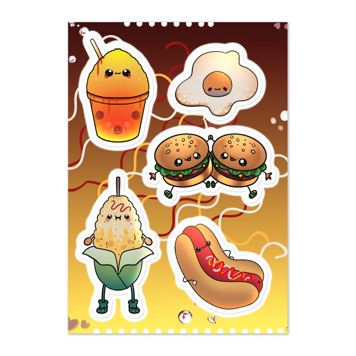 Street Snacks Sticker Sheet