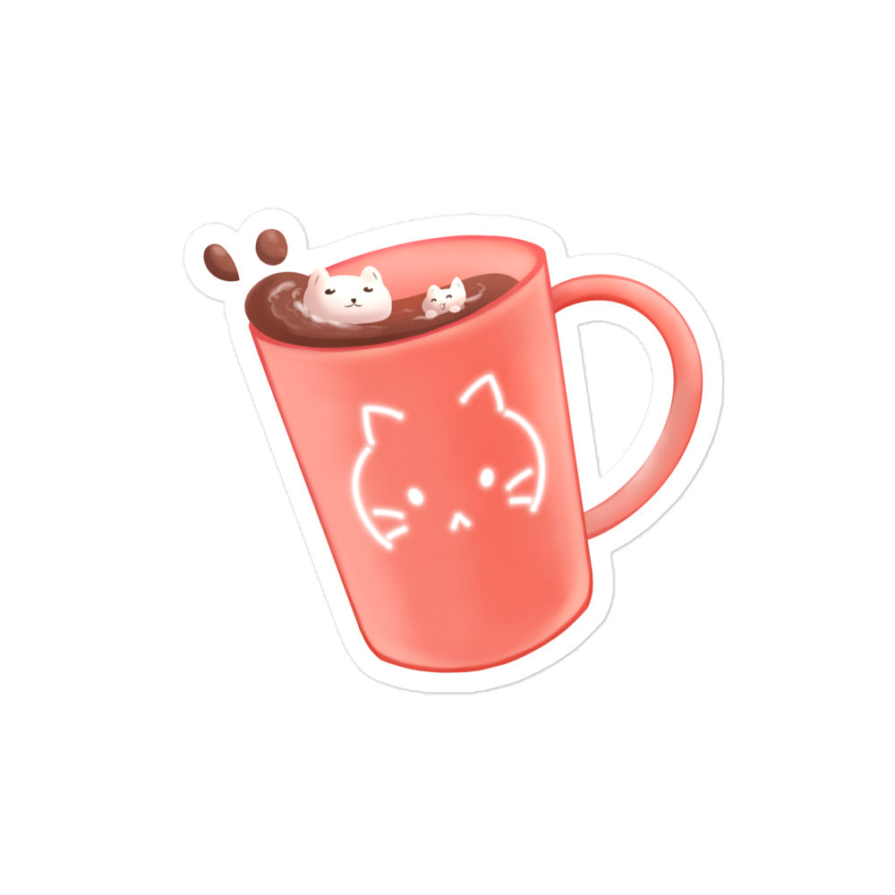 Kitty Cup Sticker