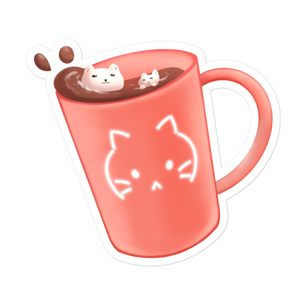 Kitty Cup Sticker