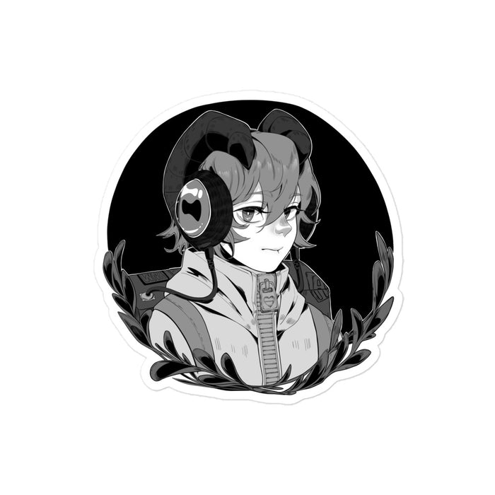 Greyscale Aries Sticker