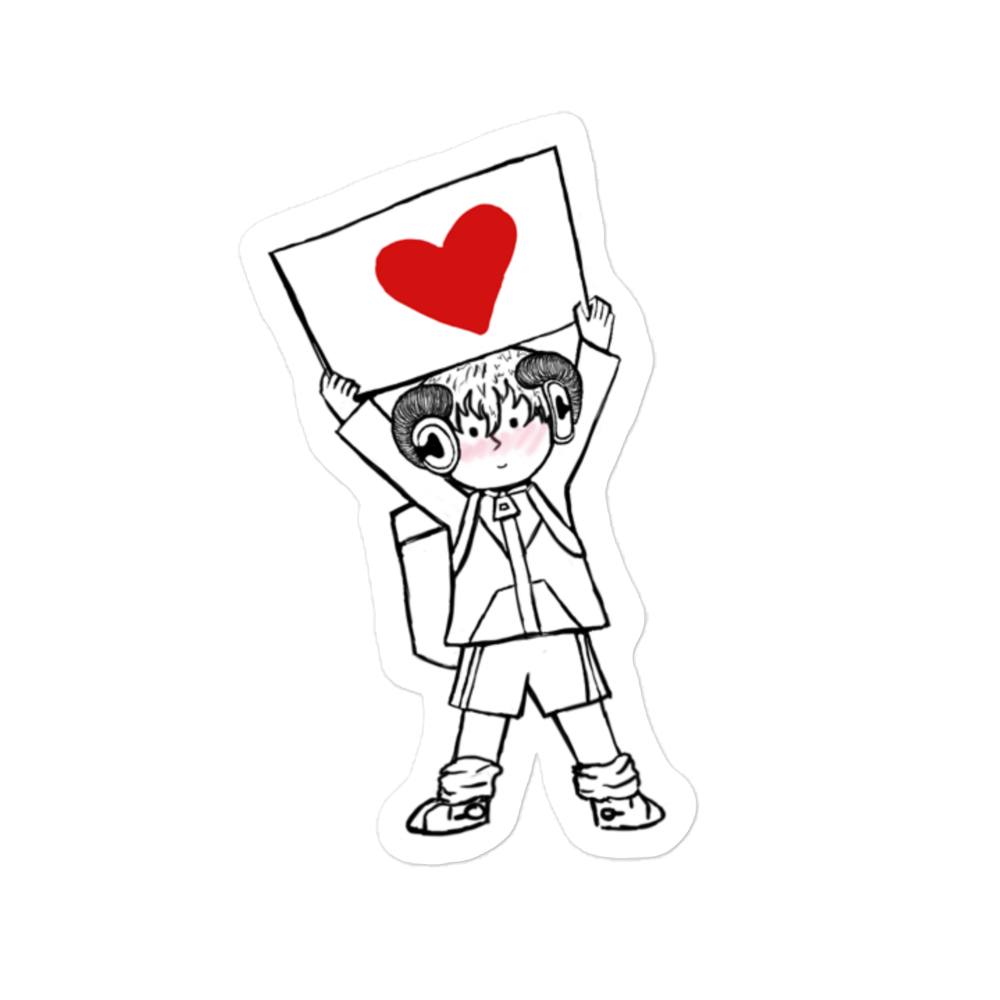 Aries Heart Sticker