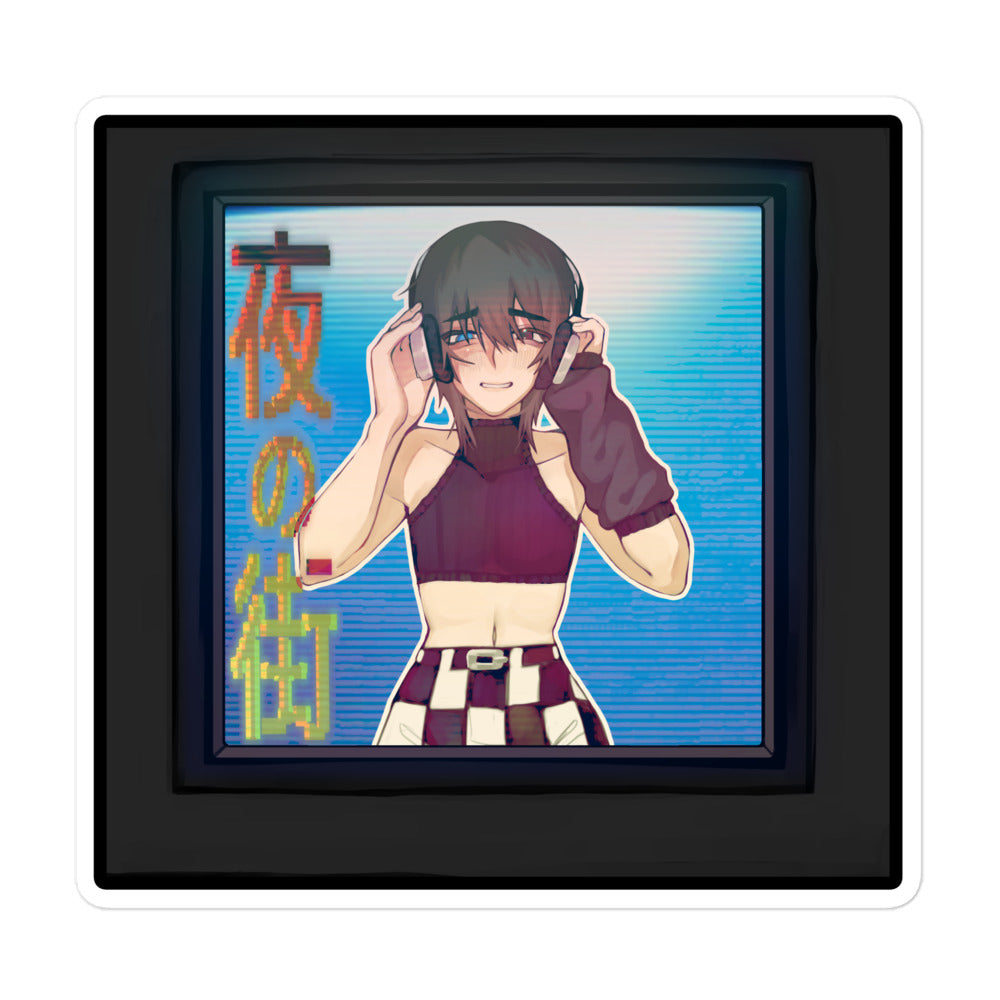 Headphone Boy Sticker